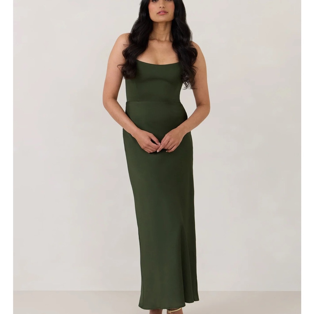 Park & Fifth Strapless Forest Green Dress